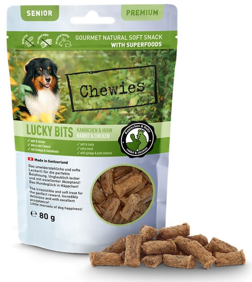 Chewies Lucky Bits Senior Królik & kurczak 80g - Image 1