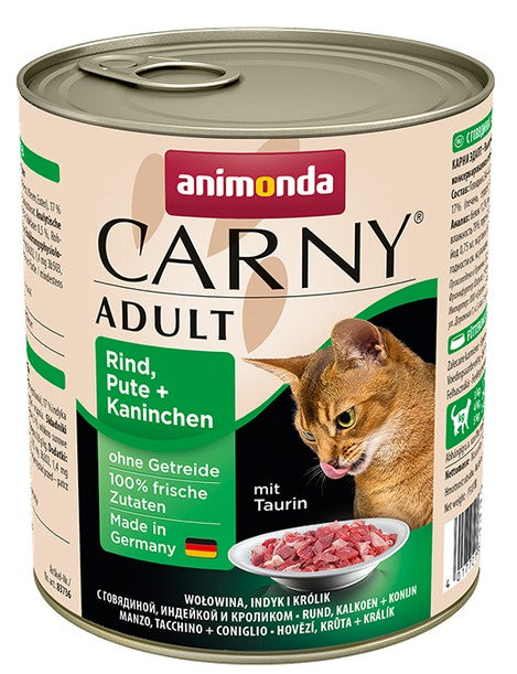 Animonda Carny Adult Wołowina, Indyk + Królik puszka 800g - Image 2