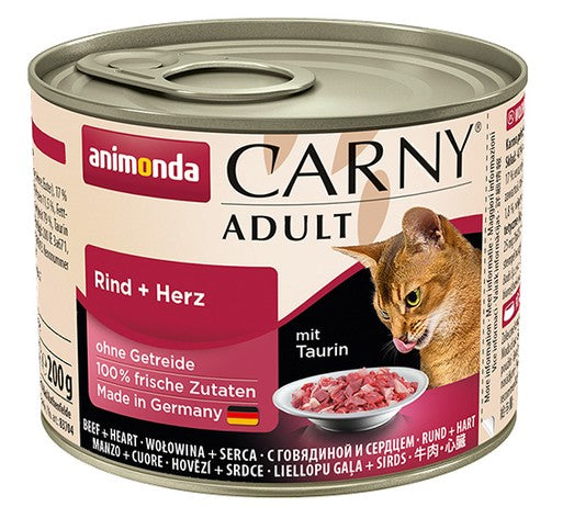 Animonda Carny Adult Wołowina + Serca puszka 200g - Image 2