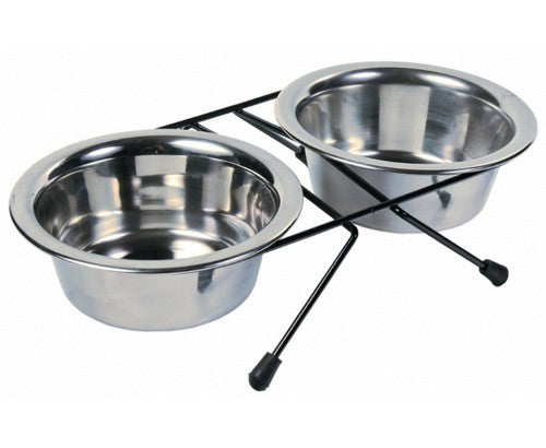Trixie Dwie miski 0,45L na stojaku [24831] - Image 1