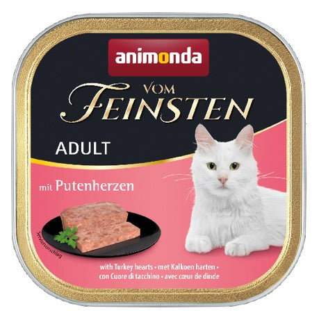Animonda vom Feinsten Cat Adult z Sercami Indyka tacka 100g - Image 1