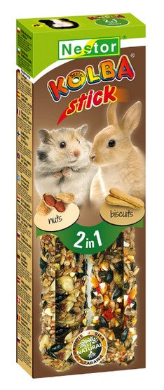 Nestor Kolba 2w1 Gryzoń biszkopt i orzech 2szt - Image 1