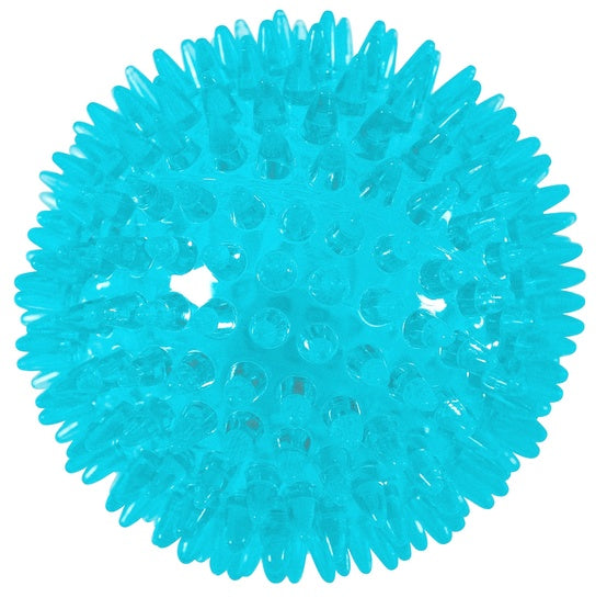 Zolux zabawka TPR POP piłka z kolcami 8 cm turkusowa - półprzezroczysta i piszcząca - Image 1
