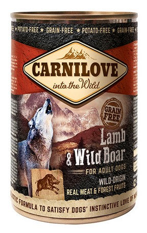 Carnilove Dog Wild Meat Lamb & Wild Boar Adult – jagnię i dzik puszka 400g
