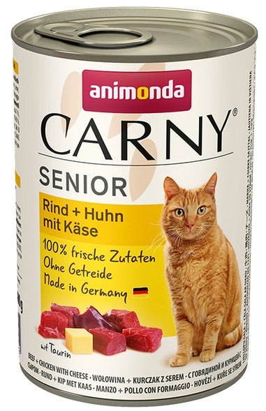 Animonda Carny Senior Wołowina, Kurczak + Ser puszka 400g - Image 1