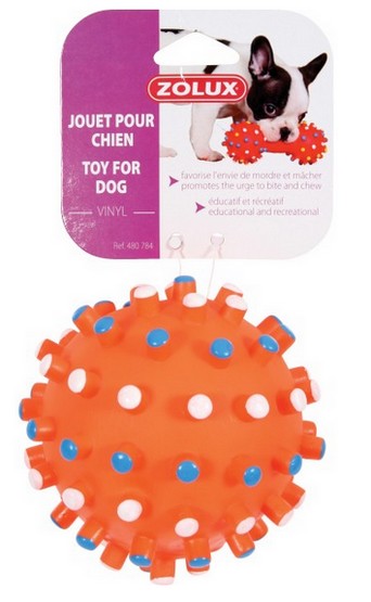 Zolux Zabawka winylowa piłka z wypustkami 10cm [480784] - Image 2