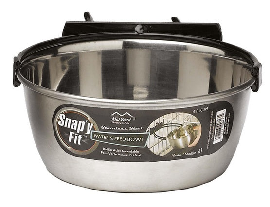 MidWest Snap'y Fit Miska stalowa do klatki 900ml [SF41] - Image 1