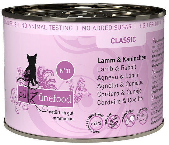 Catz Finefood Classic N.11 Jagnięcina i Królik puszka 200g - Image 1