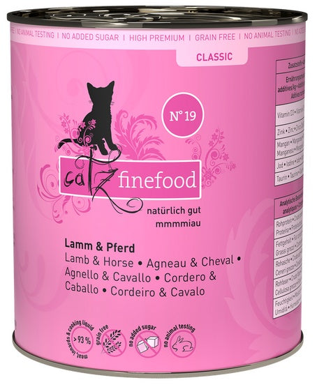 Catz Finefood Classic N.19 Jagnięcina i Konina puszka 800g - Image 1