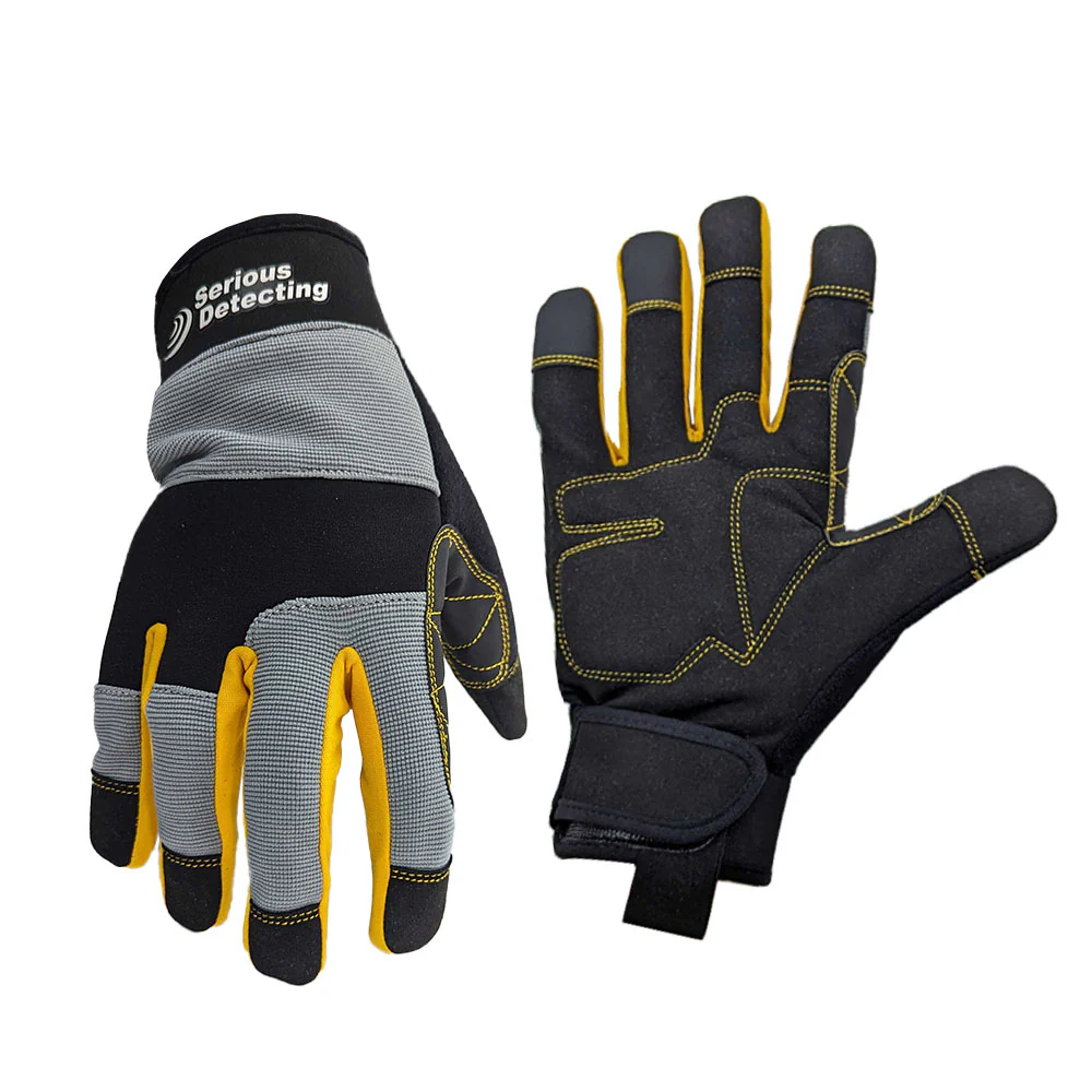 Serious Detecting Recovery Bundle - Mesh Bottom Beach Finds Bag Pouch, Digging Tool, and Gloves - Image 2