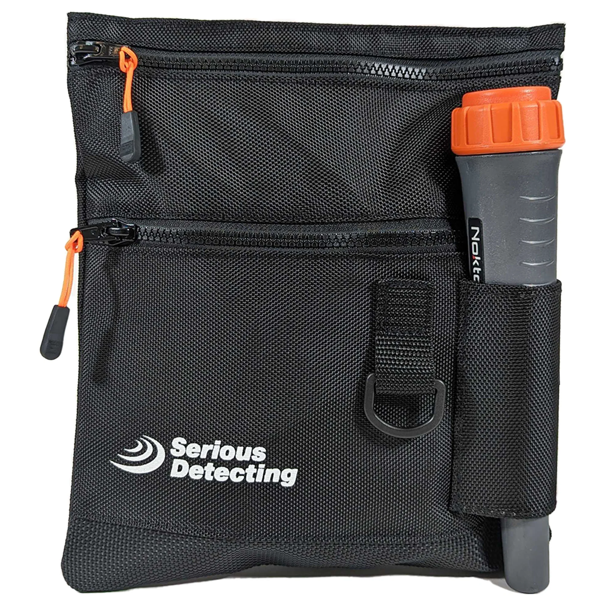 Serious Detecting Mesh Bottom Beach Finds Bag Pouch with 43″ Adjustable Waist Belt & Pinpointer Holster for Metal Detecting