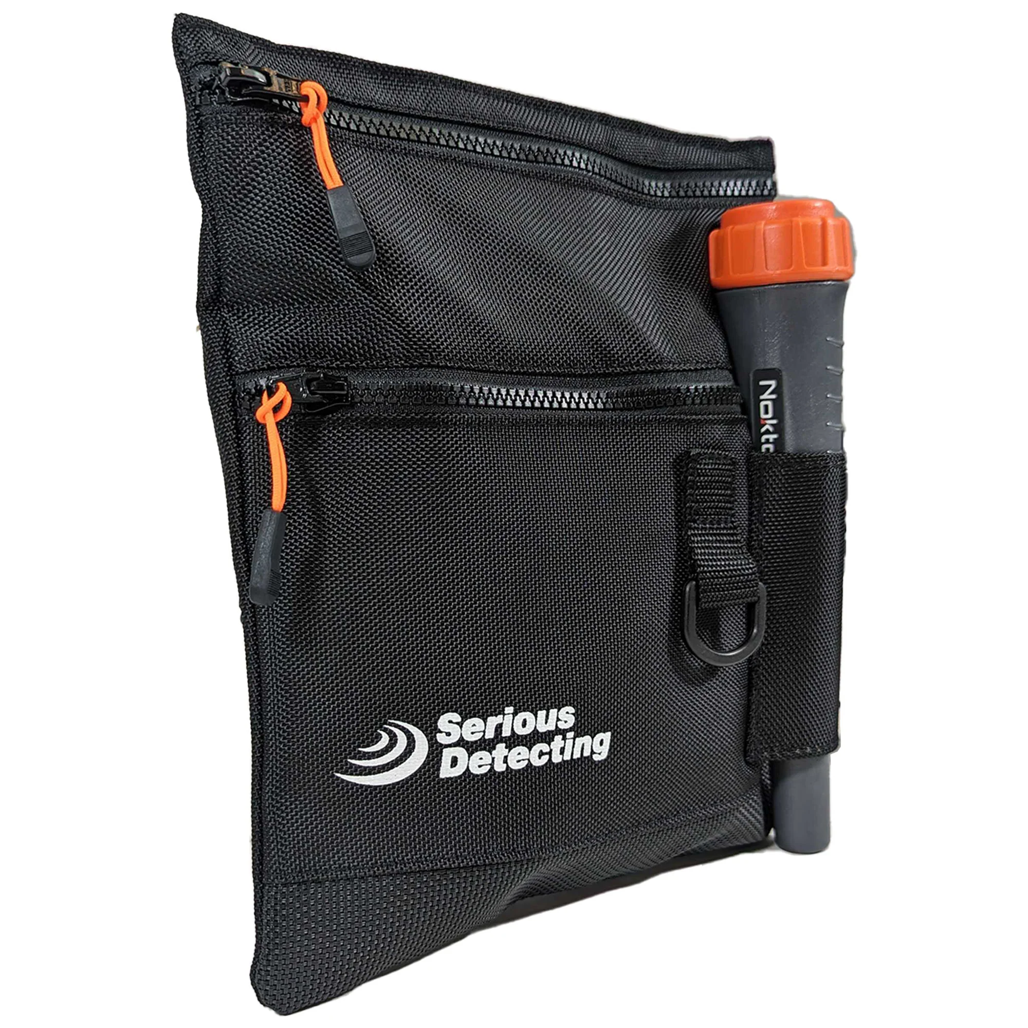 Serious Detecting Mesh Bottom Beach Finds Bag Pouch with 43″ Adjustable Waist Belt & Pinpointer Holster for Metal Detecting - Image 2