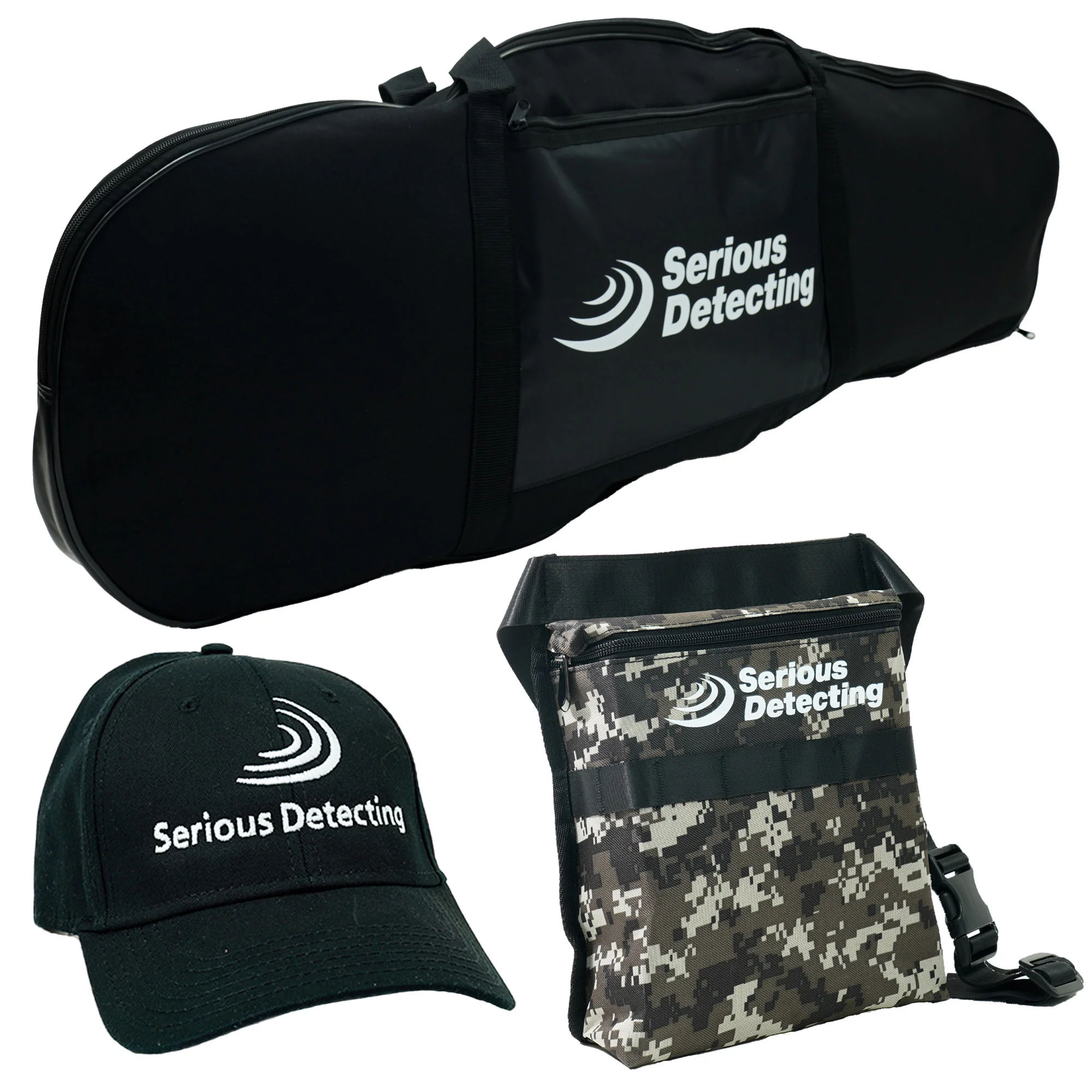 Serious Detecting All-Purpose Padded Carry Bag for Metal Detector & Accessories, Finds Pouch, and Cap - Image 1