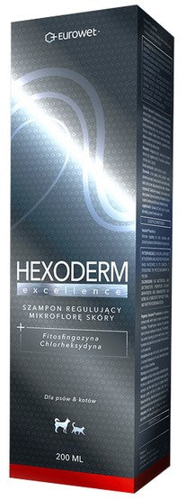 Hexoderm Excellence – szampon regulujący mikroflorę skóry z fitosfingozyną i chlorheksydyną dla kota i psa 200ml