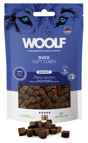 Woolf Soft Cubes Monoprotein Duck 100g - Image 1