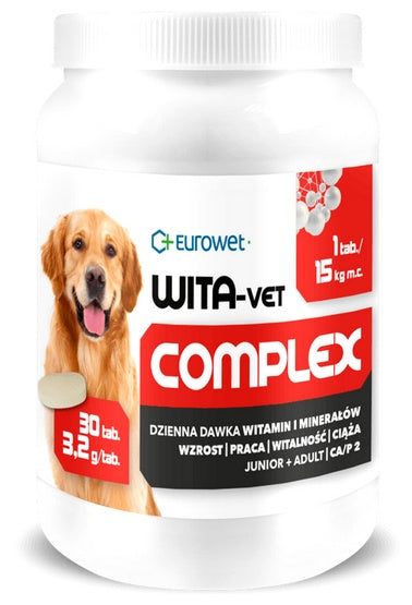 Wita-Vet Complex CA/P=2  3,2g 30tabl. - preparat witaminowy dla ciężarnych suk i szczeniąt - Image 1