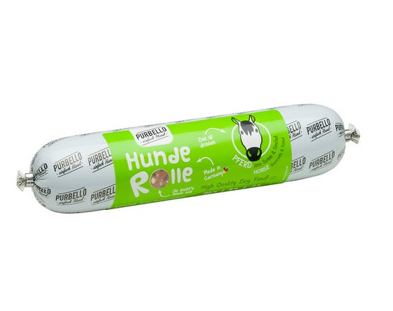 Purbello Dog kiełbaska treningowa monobiałkowa z koniny 400 g – wygodne krojenie w kostki
