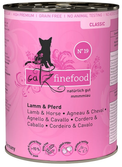 Catz Finefood Classic N.19 Jagnięcina i Konina puszka 400g - Image 1