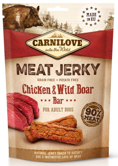 Carnilove Dog Jerky Chicken & Wild Boar Bar – 90% mięsa w batonie - Image 1