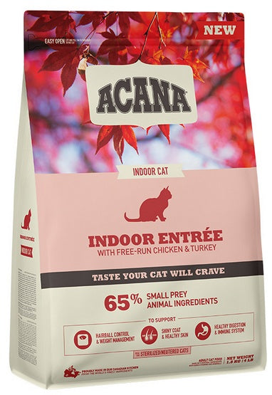 Acana indoor entrée cat & kitten 1,8 kg - kontrola masy i redukcja kul włosowych - Image 3