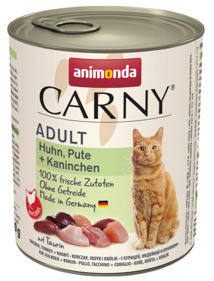 Animonda Carny Adult kurczak, indyk + królik – wysoka zawartość mięsa