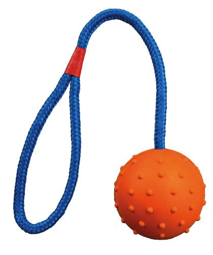 Trixie piłka gumowa na sznurku - do aportu i przeciągania - 6/30 cm - Image 2