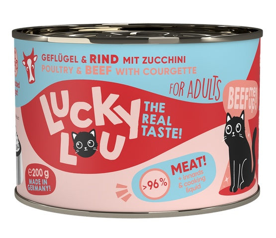 Lucky Lou Lifestage Adult Drób i wołowina puszka 200g - Image 1