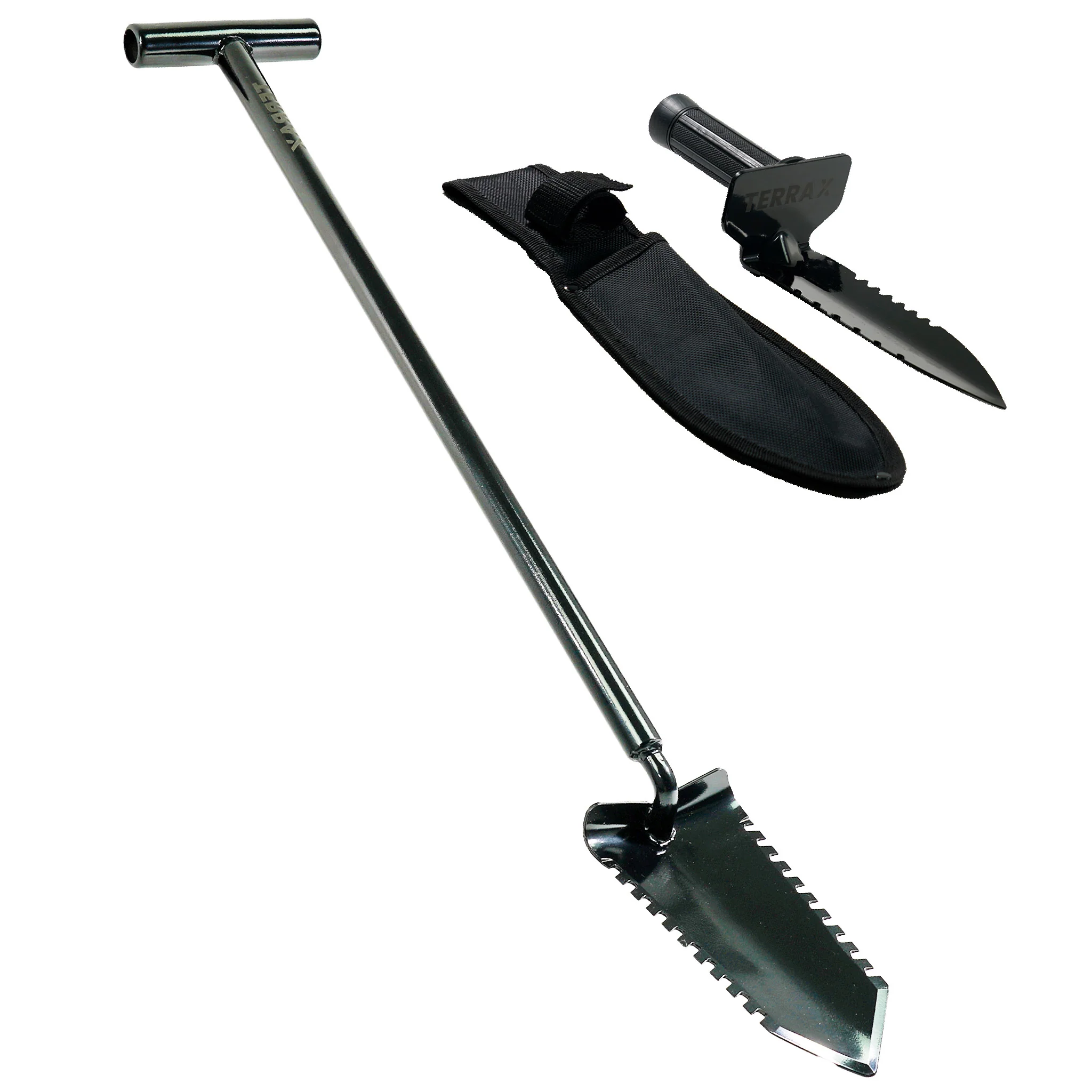 TerraX Master Digger Set – Serrated Shovel & Hand Tool Kit