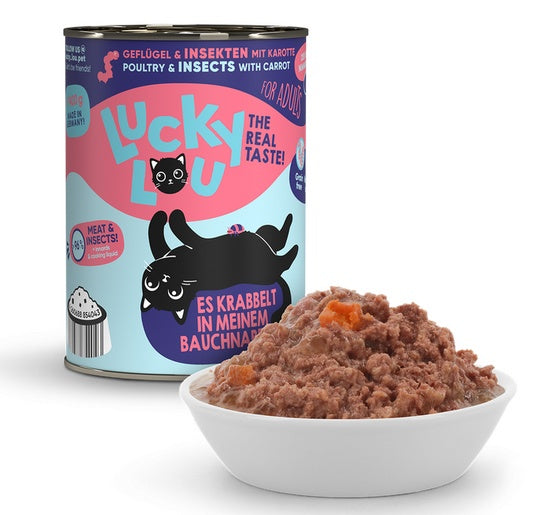 Lucky Lou Lifestage Adult Drób i owady puszka 400g - Image 3
