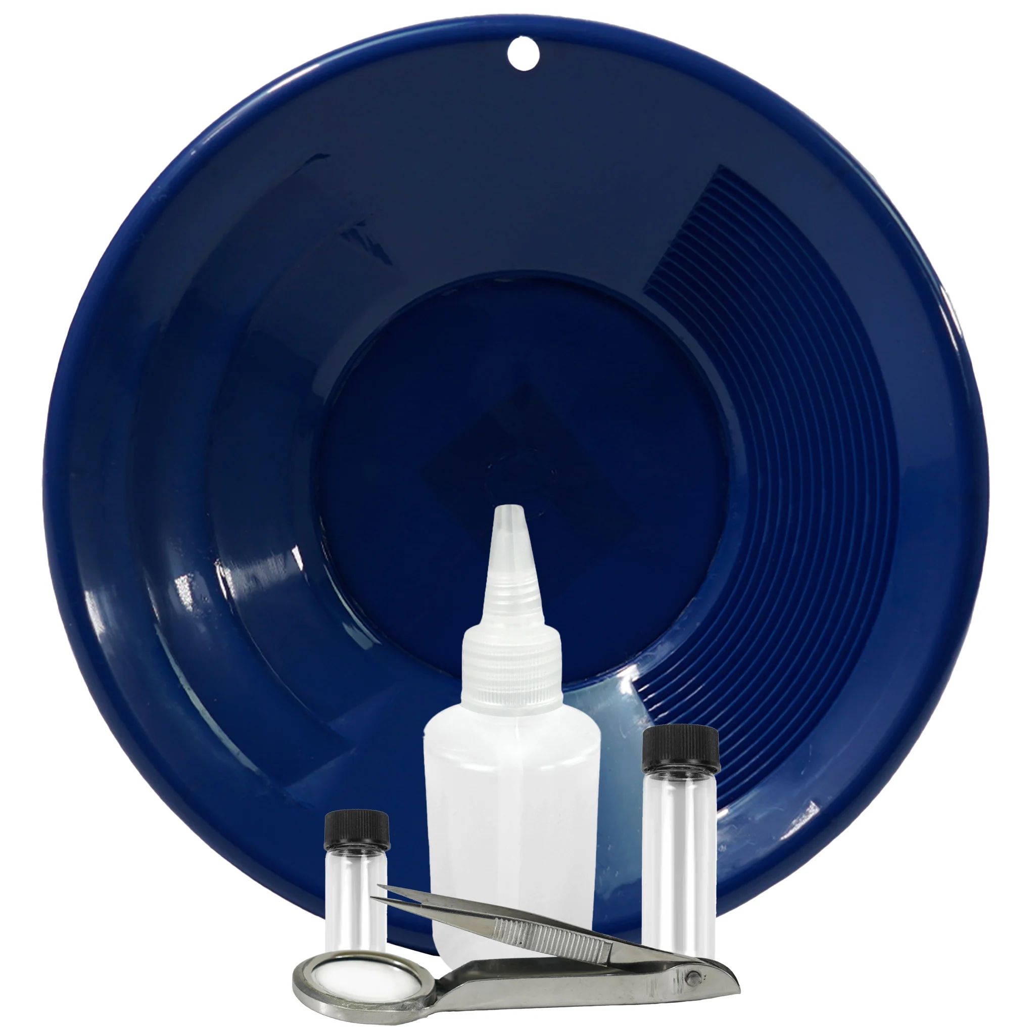 TerraX 5 Piece Gold Prospecting Kit - Pan, Vials, Snifter Bottle, and Prospecting Tweezers - Image 3