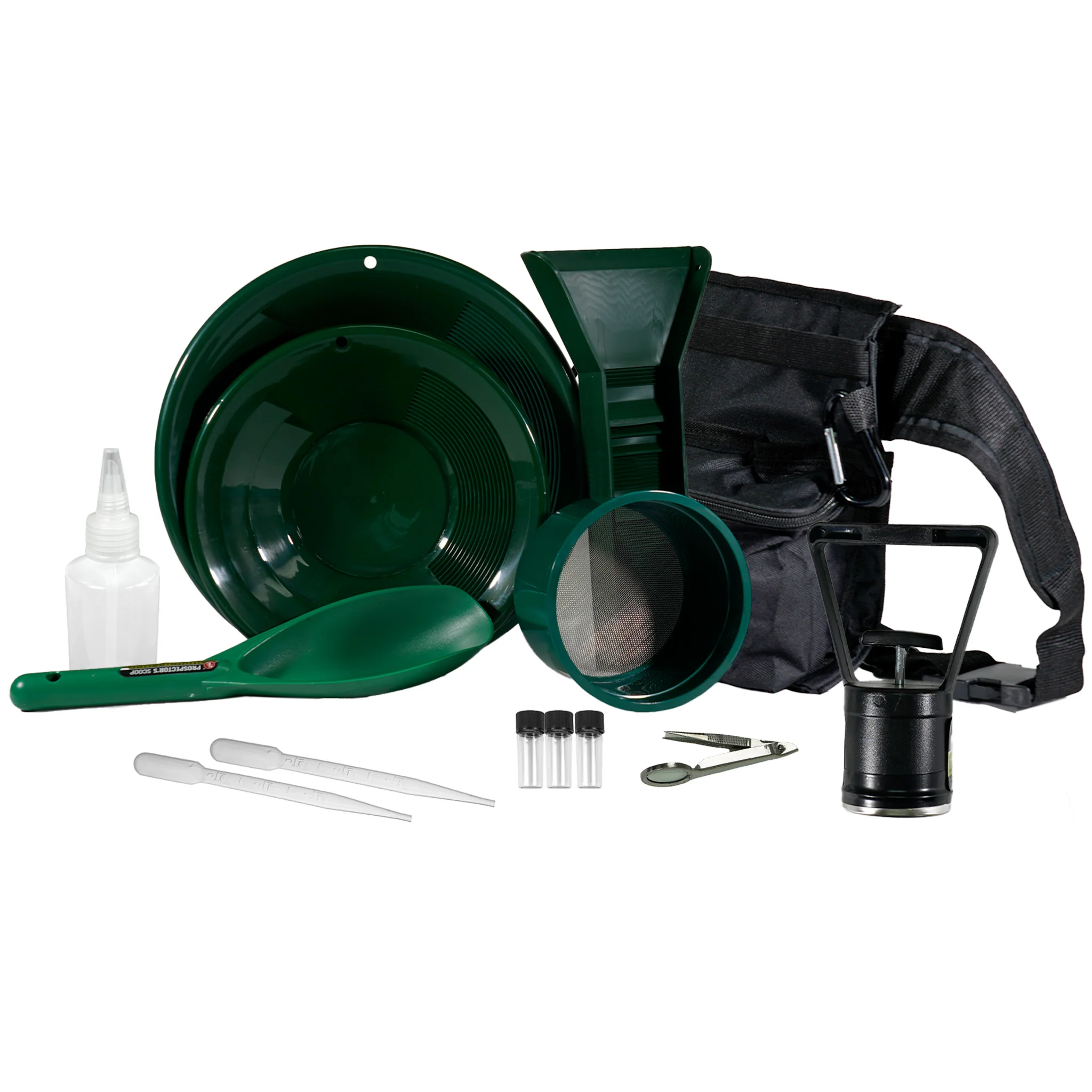 TerraX 14-Piece Gold Prospecting Kit with Pocket Sluice Box - Image 1