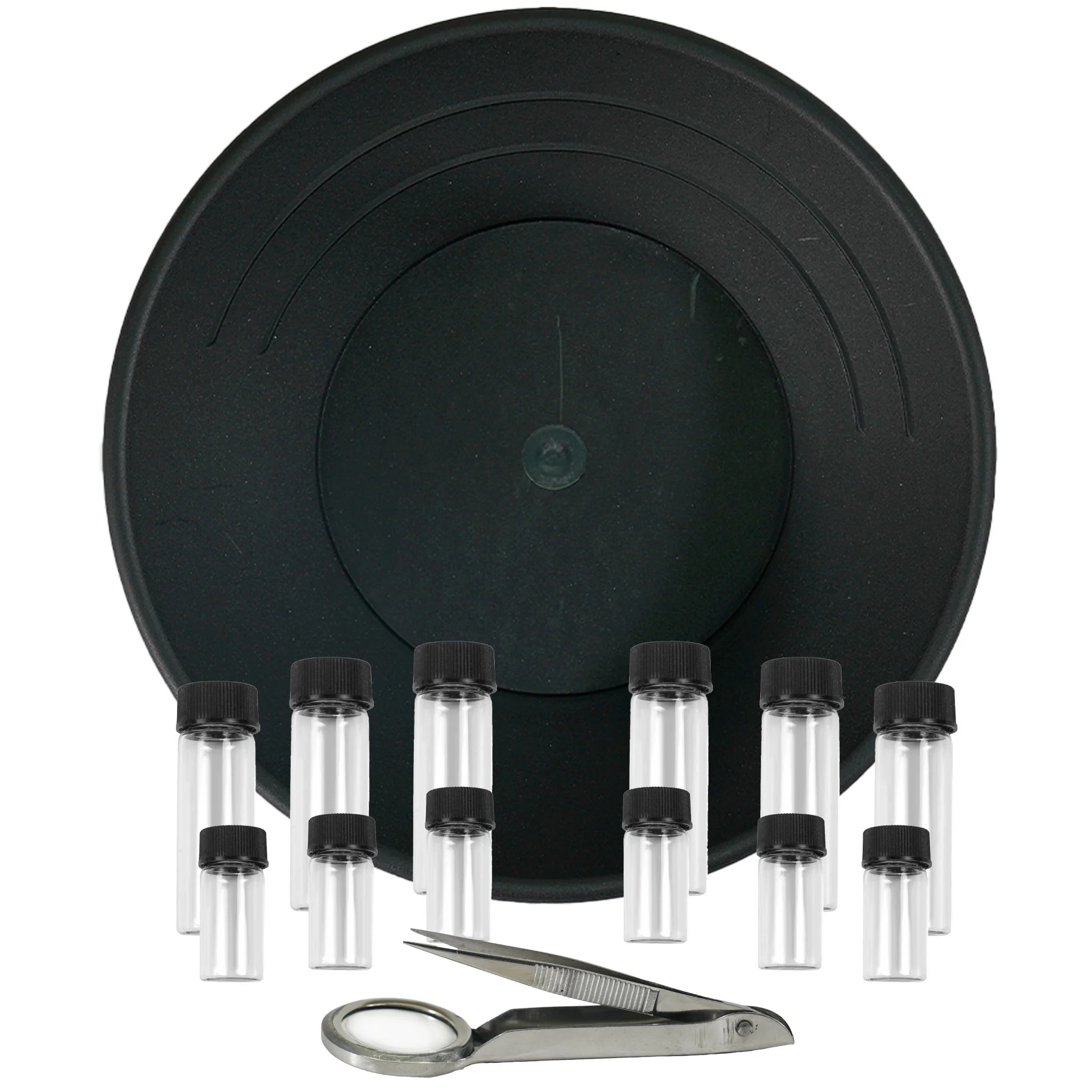 TerraX 14 Piece Gold Prospecting Kit - Pan, Vials, and Folding Magnifier Tweezers - Image 1