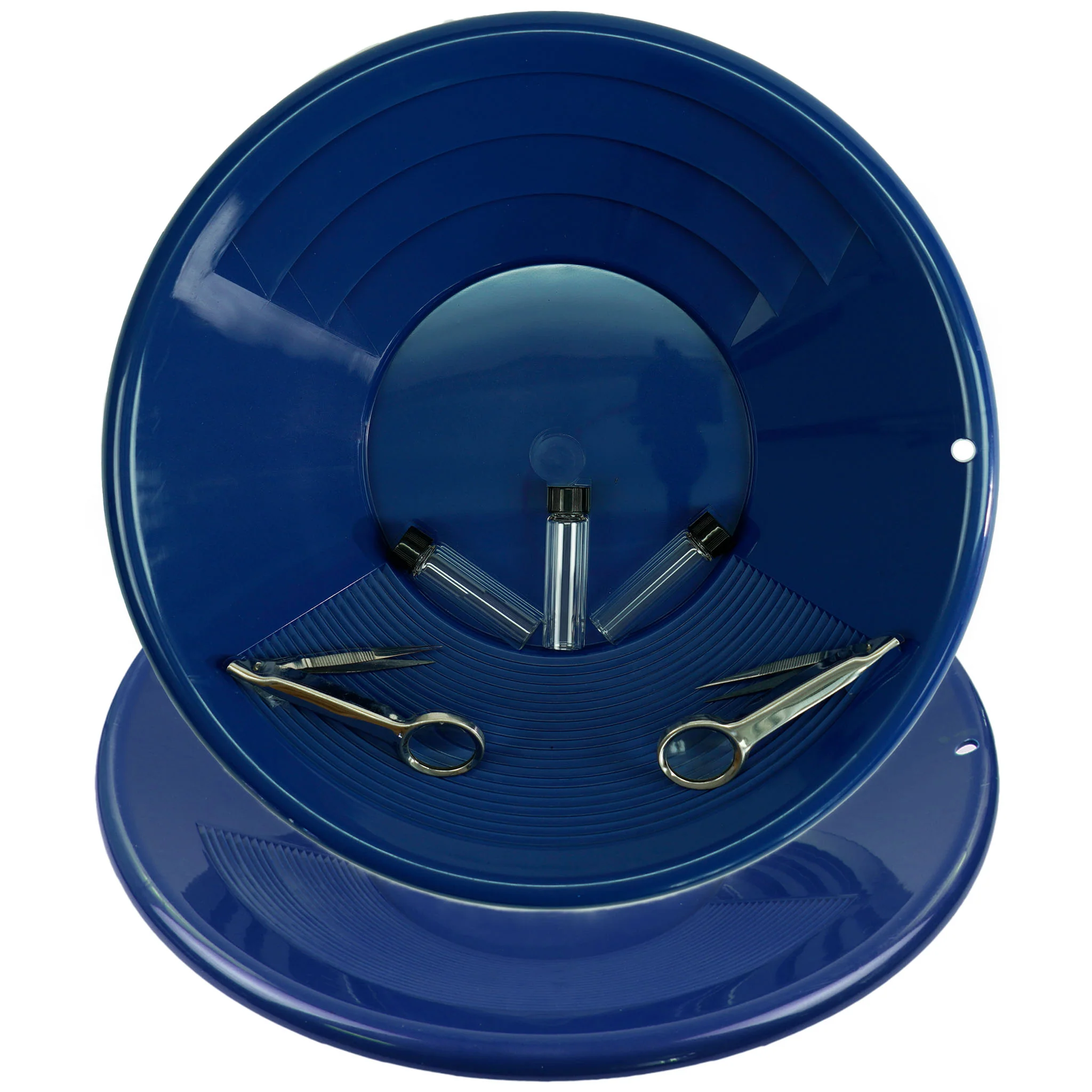 TerraX 7 Piece Gold Prospecting Kit - Pan, Vials, and Folding Magnifier Tweezers - Image 2