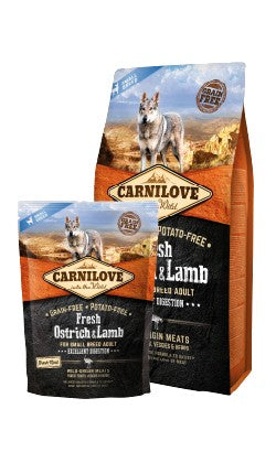 Carnilove Dog Fresh Ostrich & Lamb Adult Small – struś i jagnięcina 6kg