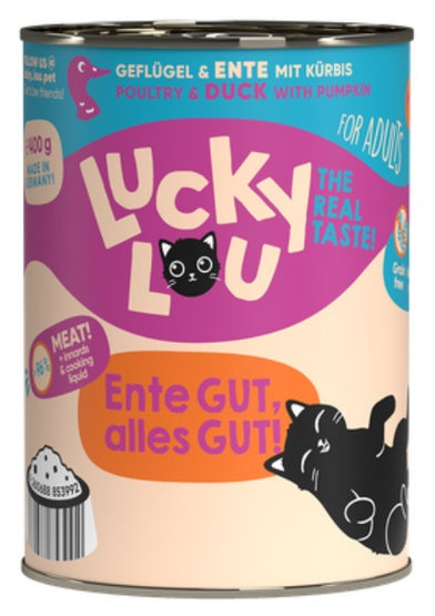Lucky Lou Lifestage Adult Drób i kaczka puszka 400g - Image 1