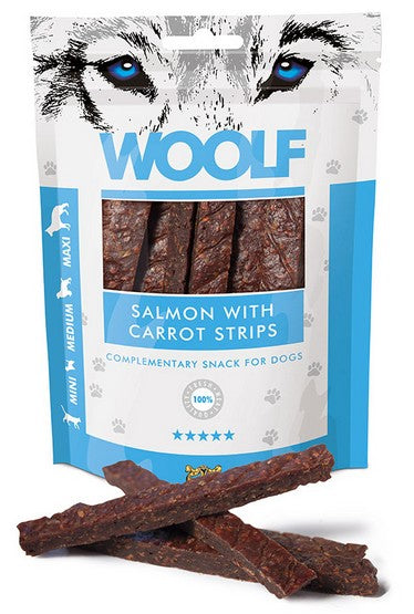 Woolf Salmon With Carrot Strips 100g - Image 1