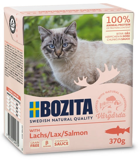 Bozita z Łososiem kawałki w sosie kartonik 370g - Image 2