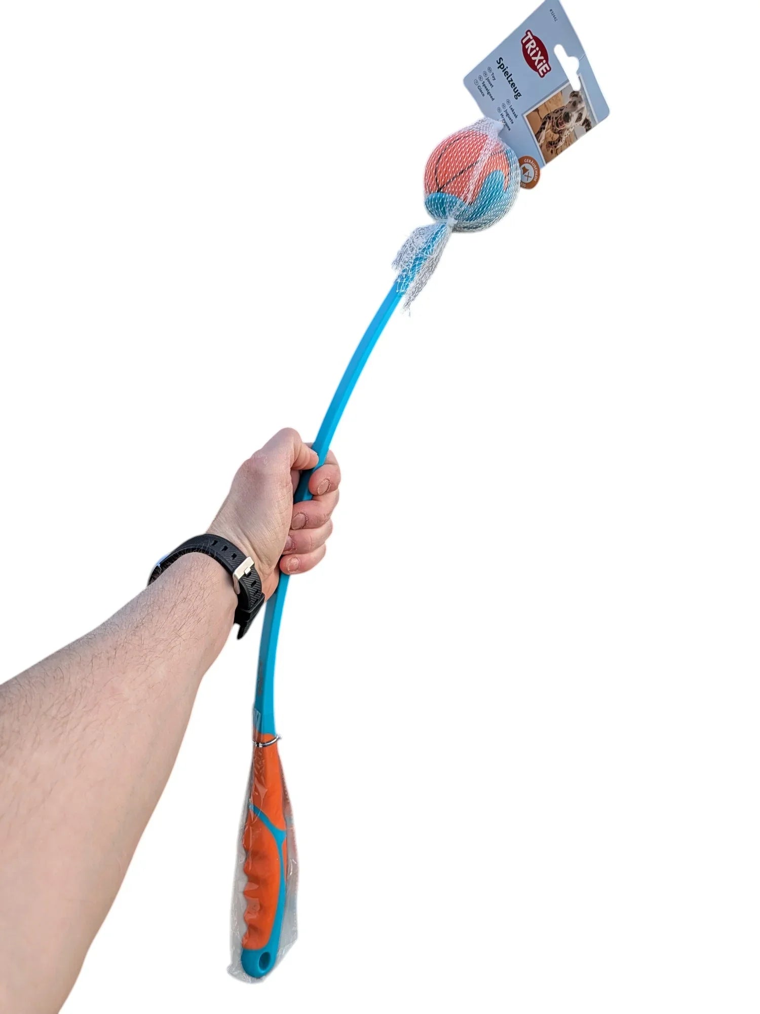 Trixie Throw Stick with Ball - Retrieving Toy for Dogs - 60 cm - Image 1