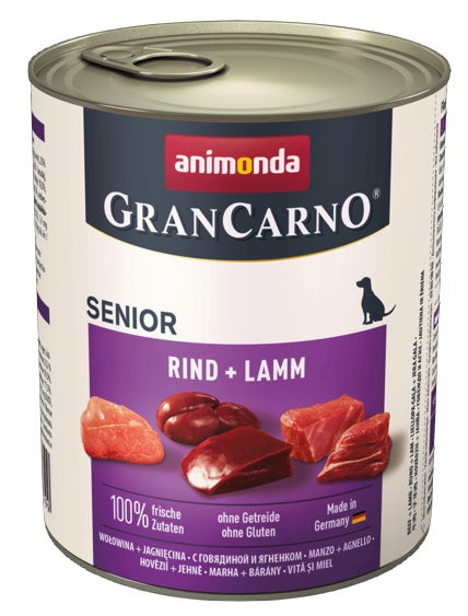 Animonda GranCarno Original Senior Rind Lamm Wołowina + Jagnięcina puszka 800g - Image 2
