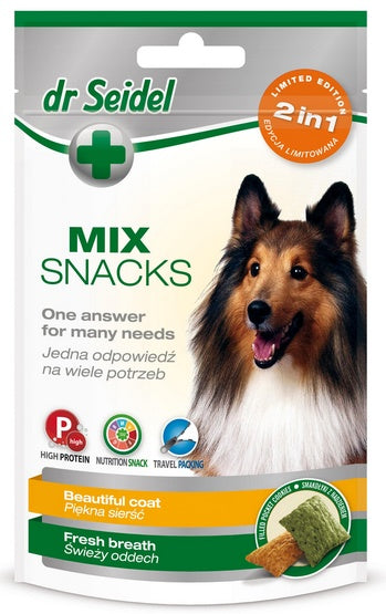Dr Seidel Smakołyki dla psów 2w1 sierść/oddech 90g - Image 1