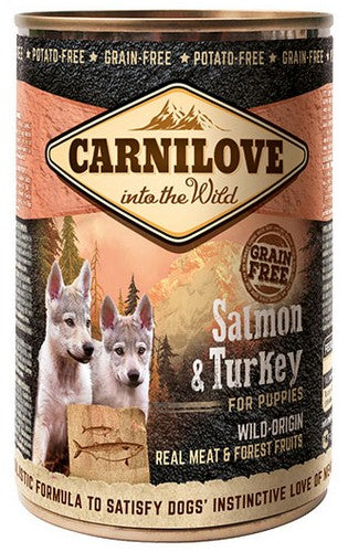 Carnilove Dog Wild Meat Salmon & Turkey Puppy – łosoś i indyk puszka 400g