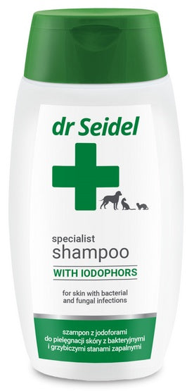 Dr Seidel Szampon dla psów Jodoforowy (również dla kotów i fretek) 220ml
