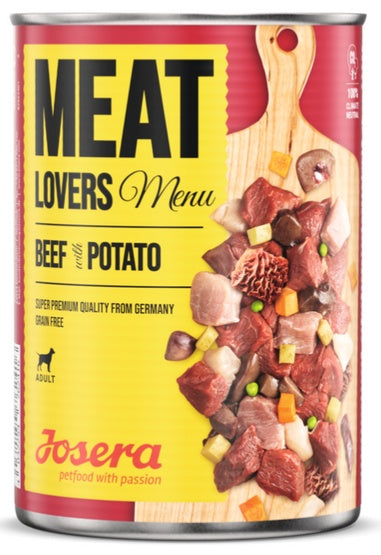 Josera Meat Lovers Menu wołowina z ziemniakami – 65% mięsa bez zbóż