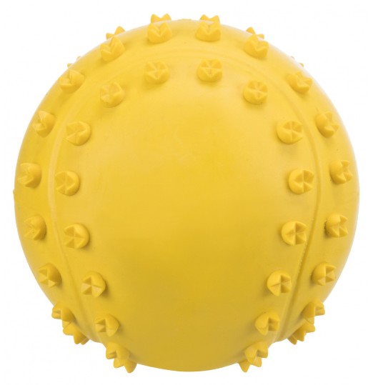 Trixie piłka kauczukowa z wypustkami - miękka piłka z piszczałką do aportu - 6 cm - Image 2