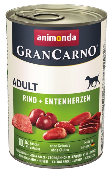 Animonda GranCarno Original Adult Rind Entenherzen Wołowina + Serca kacze puszka 400g - Image 2