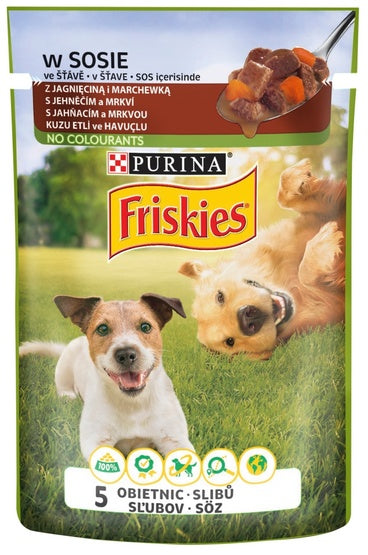 Friskies Dog Adult jagnięcina i marchewka w sosie saszetka 85 g - smakowity sos dla wybrednych psów - Image 2