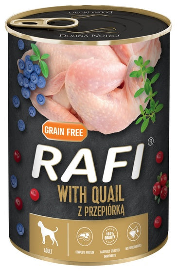 Rafi pies przepiórka puszka 400 g – z owocami i tymiankiem