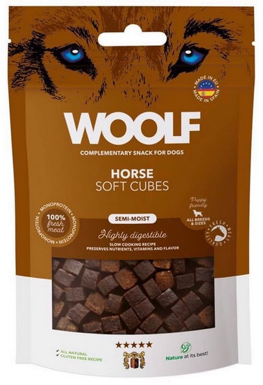 Woolf Soft Cubes Monoprotein Horse 100g - Image 2