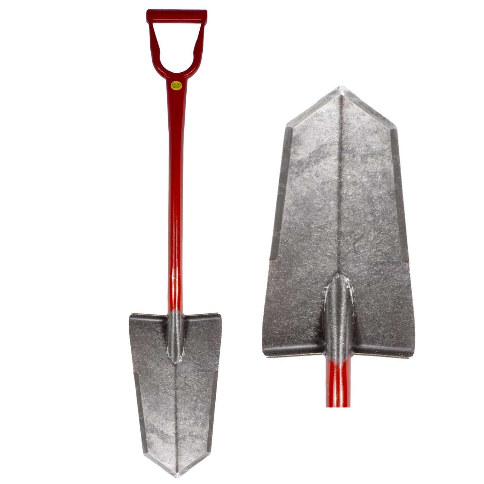 King of Spades Super Sampson Red D-Handle Shovel w/ Heat Treated Blade - Image 2