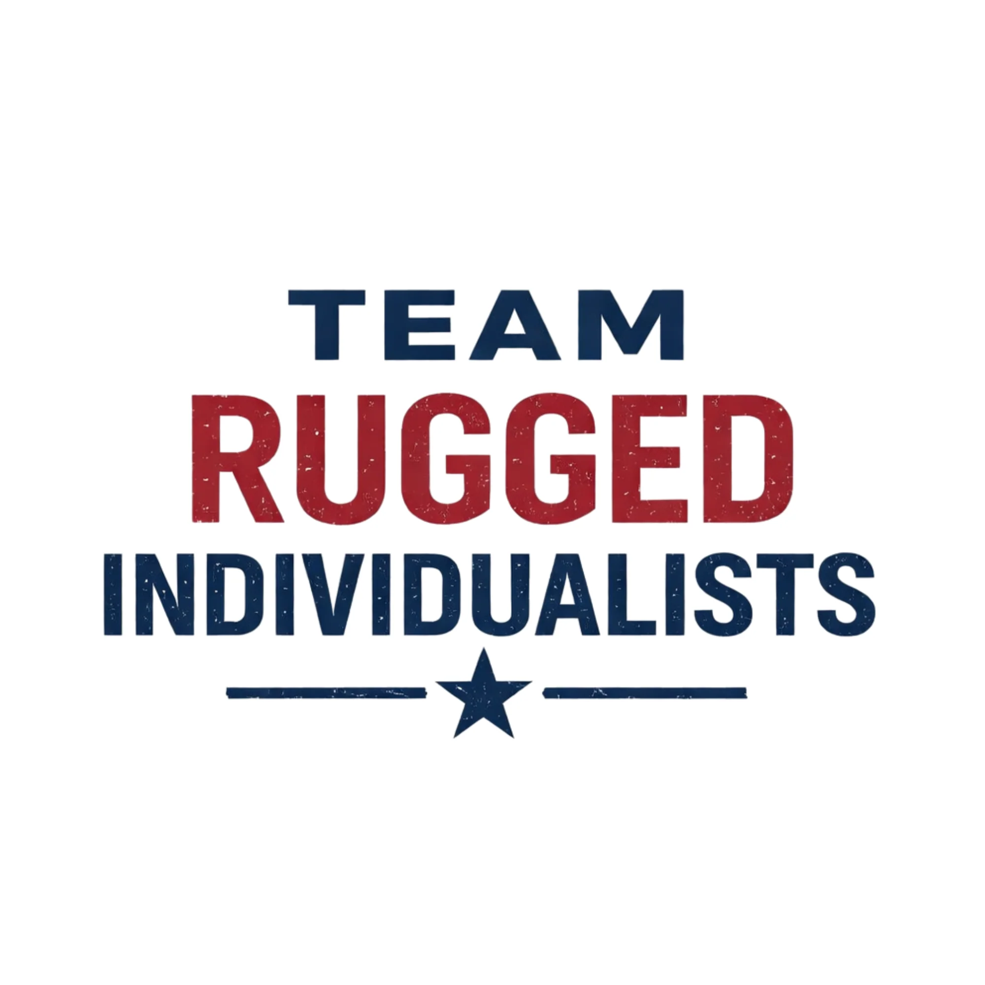 T-Shirt - Team Rugged Individualist Statement Print Tee - Image 3